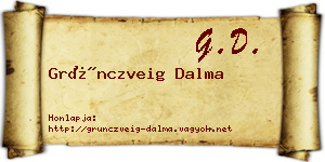 Grünczveig Dalma névjegykártya